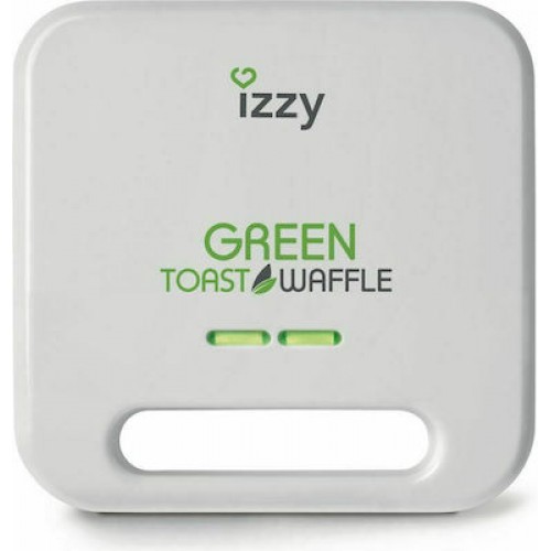 Izzy IZ-2010 Τοστιέρα με Αποσπώμενες Πλάκες για 2 Τοστ 800W Λευκή